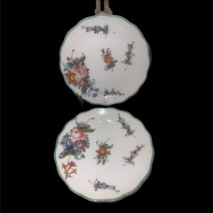 Antique Wallendorf Appetizer Plates (5.5”) 1900s Set of 2